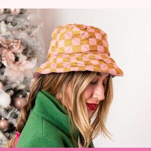 Talking Out of Turn Reversible Nylon Bucket Hat Checkers